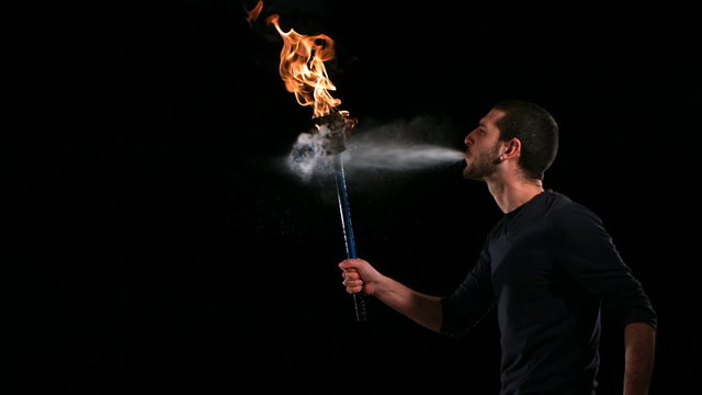 Fire breather, slow motion