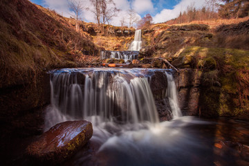Waterfalls near the Blaen y Glyn forest, Brecon Beacons