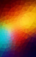Fototapeta premium Orange polygonal pattern, which consist of triangles and gradient, background in origami style.