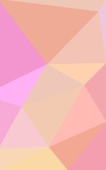 Multicolor pink, yellow polygonal design pattern, which consist of triangles and gradient in origami style.