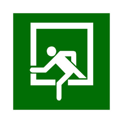 Fire emergency icons. Vector illustration. Fire exit.