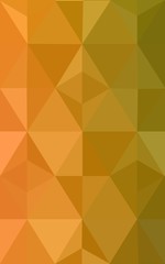 Multicolor red, yellow, orange polygonal design pattern, which consist of triangles and gradient in origami style.