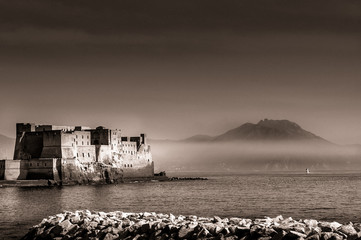 Egg Castle in the Bay of Naples, Italy - obrazy, fototapety, plakaty