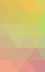 Multicolor red, green polygonal design pattern, which consist of triangles and gradient in origami style.