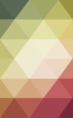 Multicolor red, green polygonal design pattern, which consist of triangles and gradient in origami style.