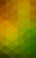 Fototapeta premium Multicolor dark green, yellow, orange polygonal design pattern, which consist of triangles and gradient in origami style.