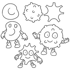 vector set of blood cells