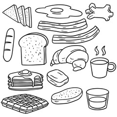 vector set of breakfast