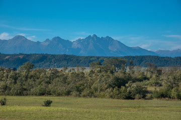 Gorgeous View to the Tatras mountain ridge