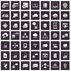 Data analytic and social network icons set