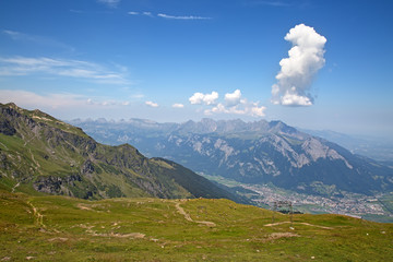 Hiking in swiss alps