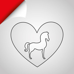 horse silhouette design 