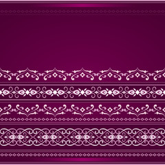 White pink seamless border on a dark pink.