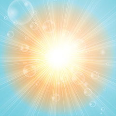 Sunny abstract sun ray background