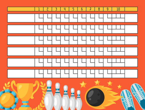 bowling alley scoreboard clipart
