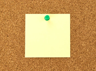 Blank yellow sticky note