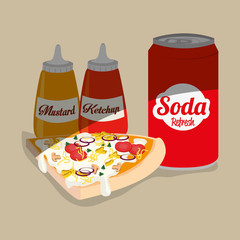 delicious pizza design 