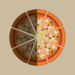 delicious pizza design 