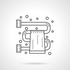 Bathroom dryer flat line design vector icon