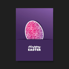 Easter Greeting Card, Flyer, Cover Background Template Design With Easter Egg