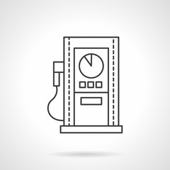Gas station line flat line design vector icon