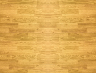 Maple hardwood basketball floor pattern as viewed from above.