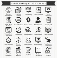 Internet Marketing and SEO Icons - Set 3