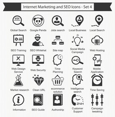 Internet Marketing and SEO Icons - Set 4