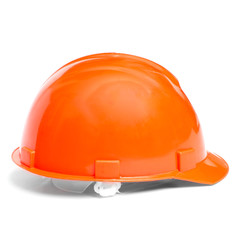 Fototapeta premium Building protective helmet on white background
