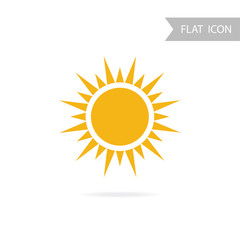 Fototapeta premium Sun Icon and Design Element isolated on White Background.