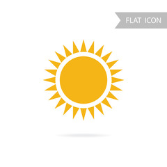 Sun Icon and Design Element isolated on White Background.