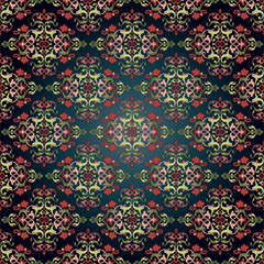Antique ottoman turkish pattern vector design fourty eight