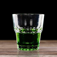 Colourful cocktail on the black background