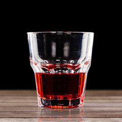 Colourful cocktail on the black background