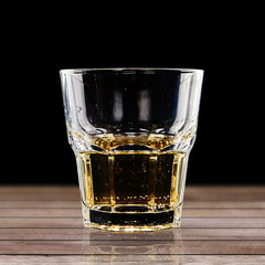 Colourful cocktail on the black background