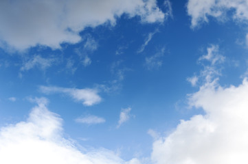 Blue sky with white clouds