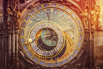 Fototapeta na wymiar Astronomical Clock on Prague Old Town Square