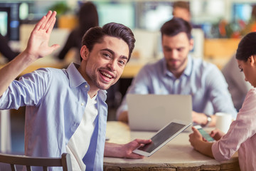 Young freelancers working