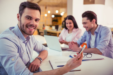 Young freelancers working