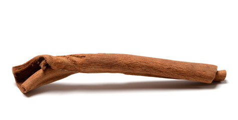 Cinnamon stick on white