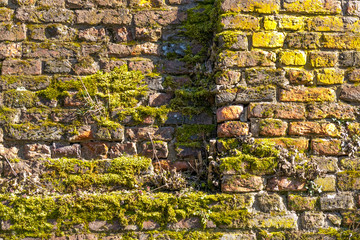 Backstein Wand als Textur oder Hintergrund