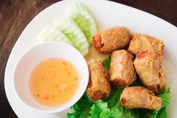Deep Fried Crab Meat Rolls