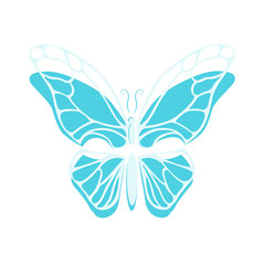 Obraz na płótnie Canvas Vector butterfly drawn hand isolated on white background.