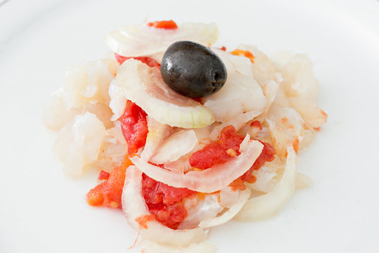 Detail cod salad