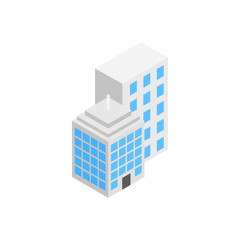 Office building icon, isometric 3d style