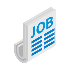 Newspaper with the headline Job icon