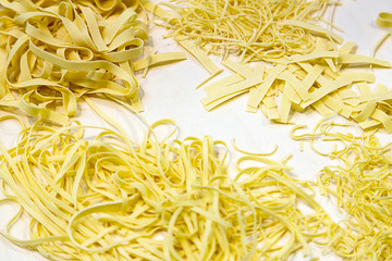 The production of pasta. Italian pasta