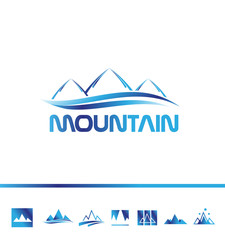 Mountain tourism logo icon