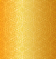 Gold snowflake seamless pattern