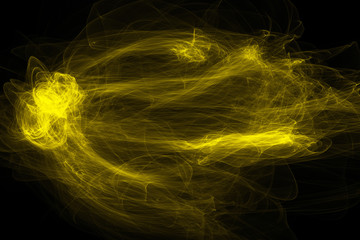 light effect yellow on black background